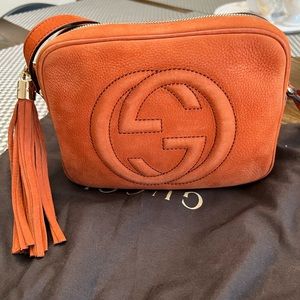 Gucci Disco Soho Suede bag / Orange/ Brown